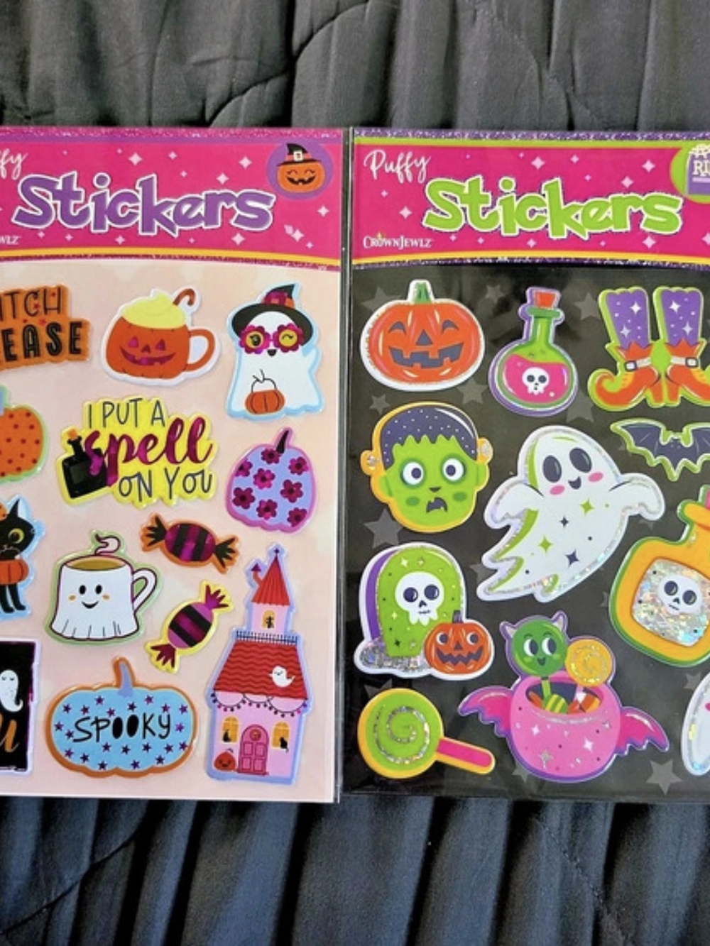 Crown Jewlz Halloween Puffy Stickers Set of 2 NWT